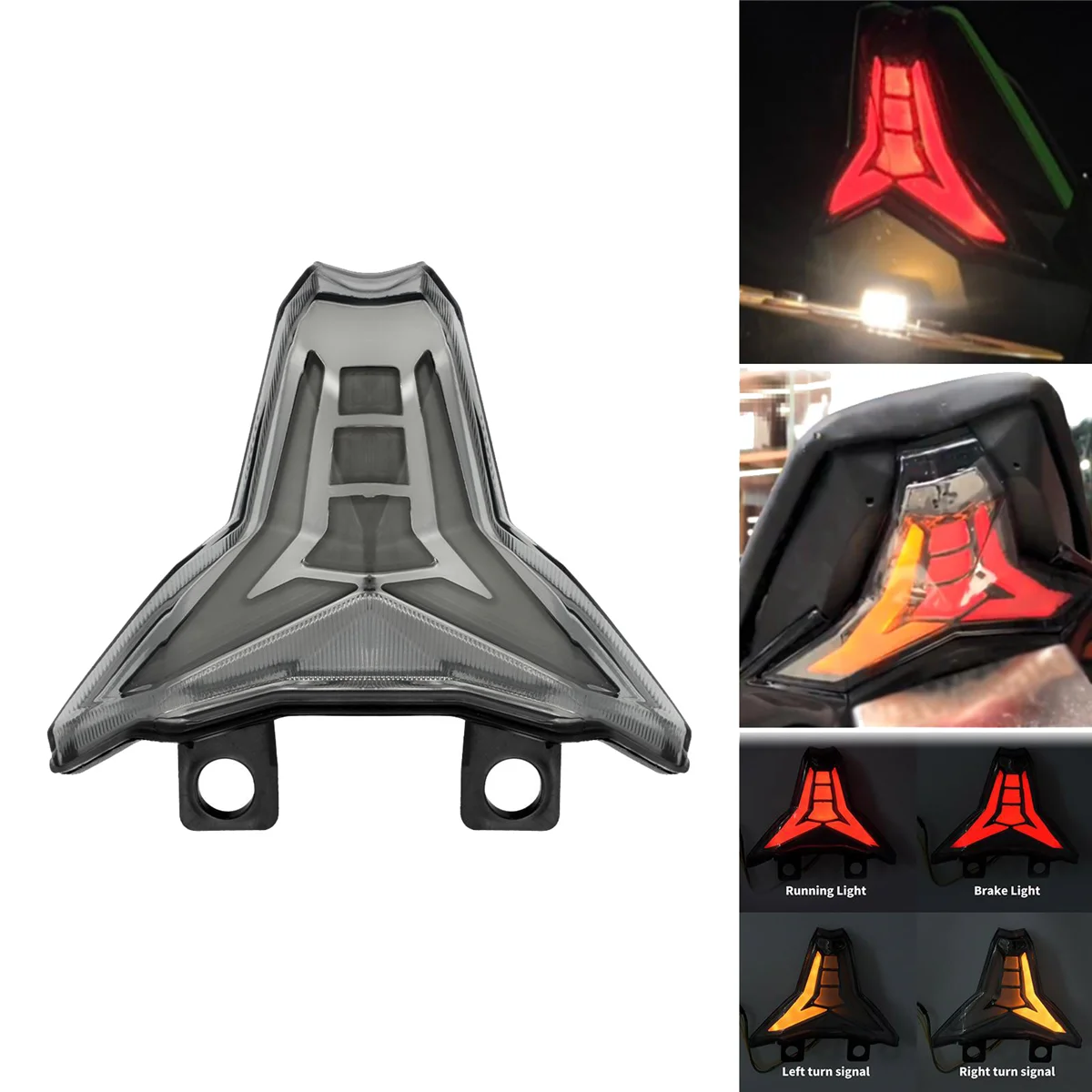 

Motorcycle LED Rear Lights Rear Brake Light Turn Signals Assembly for Kawasaki ZX10R Ninja 2016-2018 Z1000 2014-18