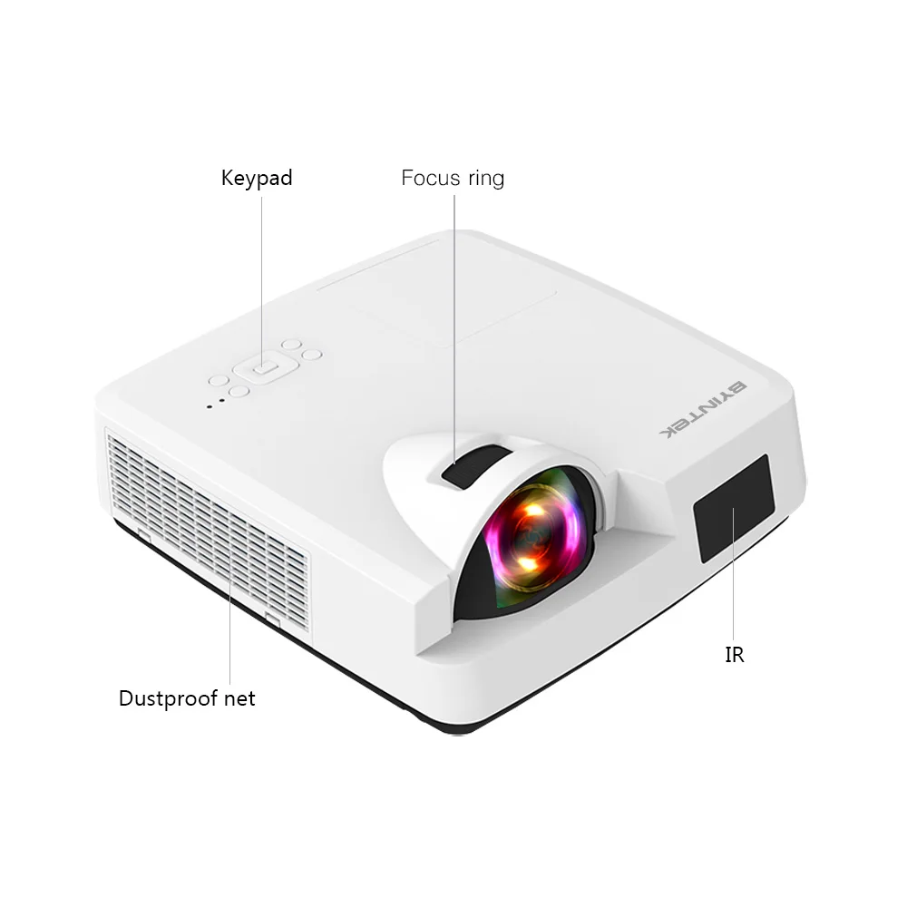 Фото Проектор BYINTEK C500LST 4K с яркостью 3000 ANSI люмен для больших помещений, короткофокусный, для образования №5