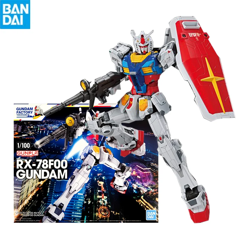 

Bandai Gunpla Re 1/100 Rx-78F00 Gundam Factory Yokohama Assembly Model High Quality Collectible Robot Kits Models Kids Gift