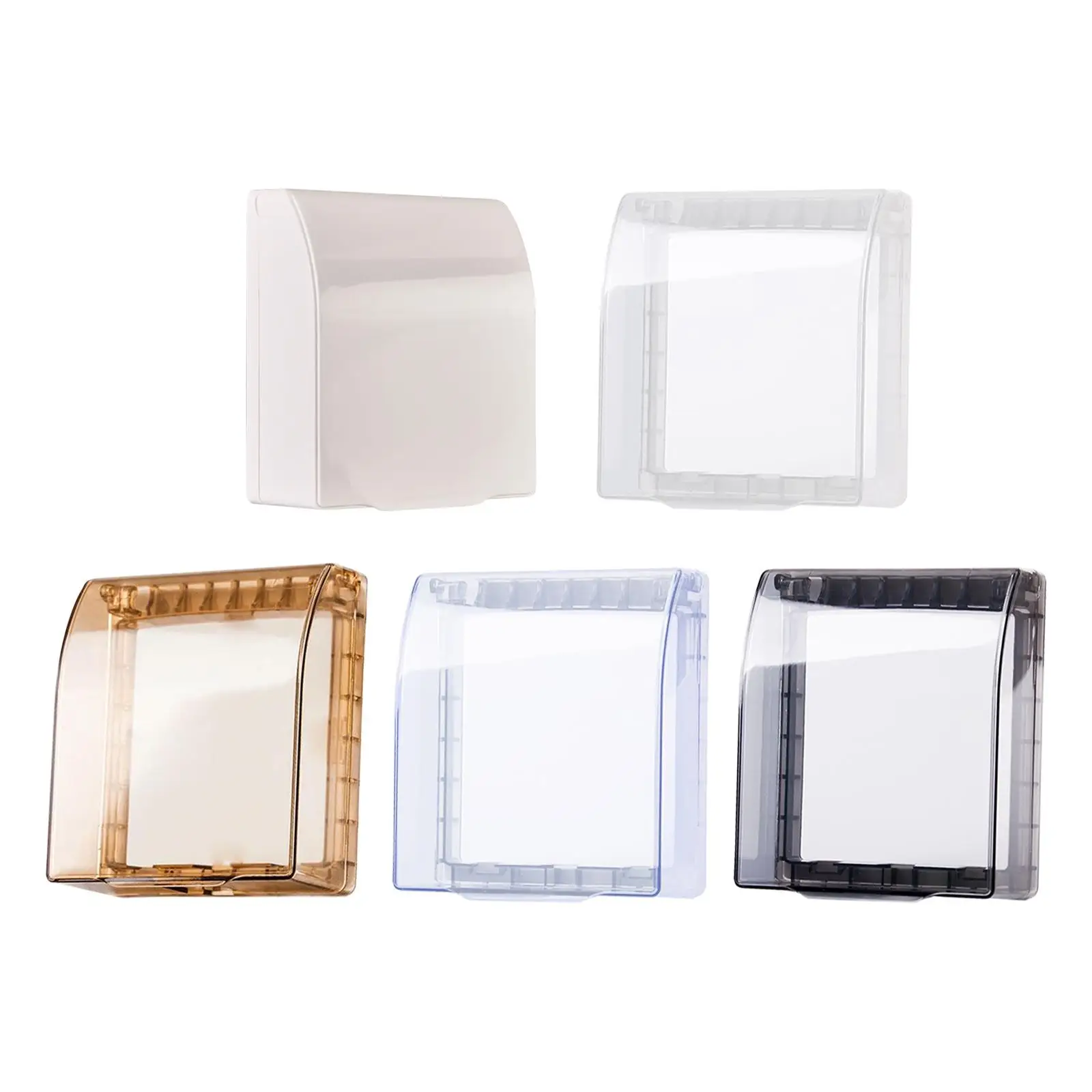 

Electric Plug Waterproof Cover Sturdy Clear Wall Mounted Switch Cover Durable for Restaurant Warehouse Bathroom Office Household