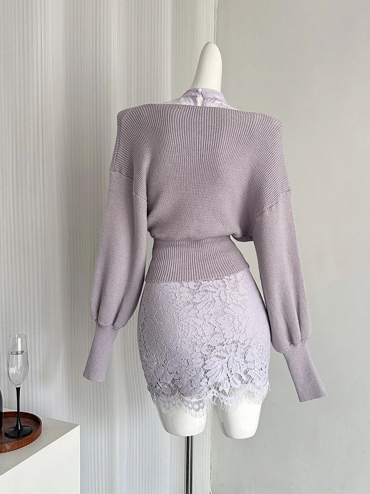 Зимняя женская французская винтажная шикарная одежда Old Money комплект из трех