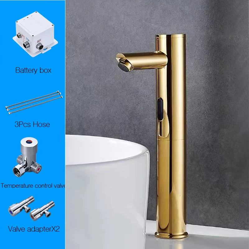 

OXG золотой/черный сенсорный смеситель для раковины