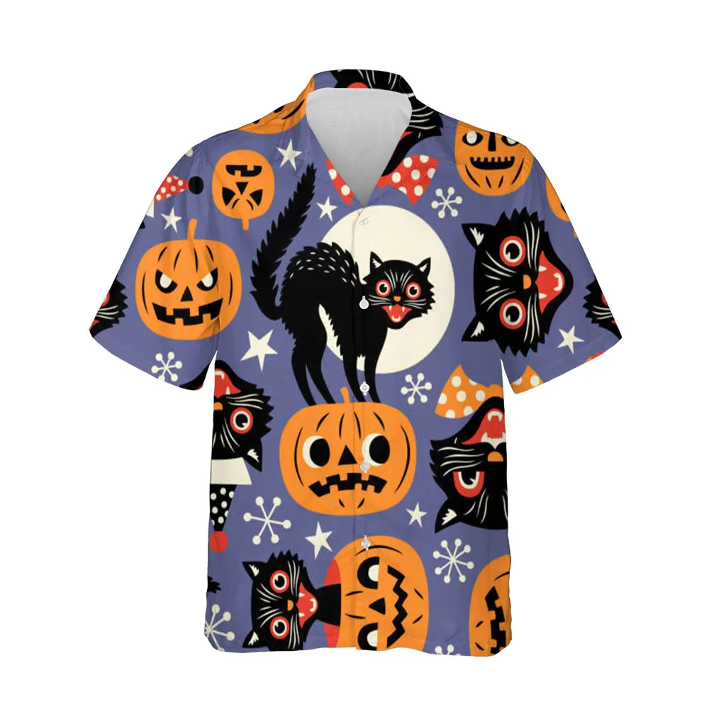 Jumeast 3D Halloween Festival Clothing Men Shirt Fashion Costume Oversized Streetwear Shirts For Men Single-breasted Blouses