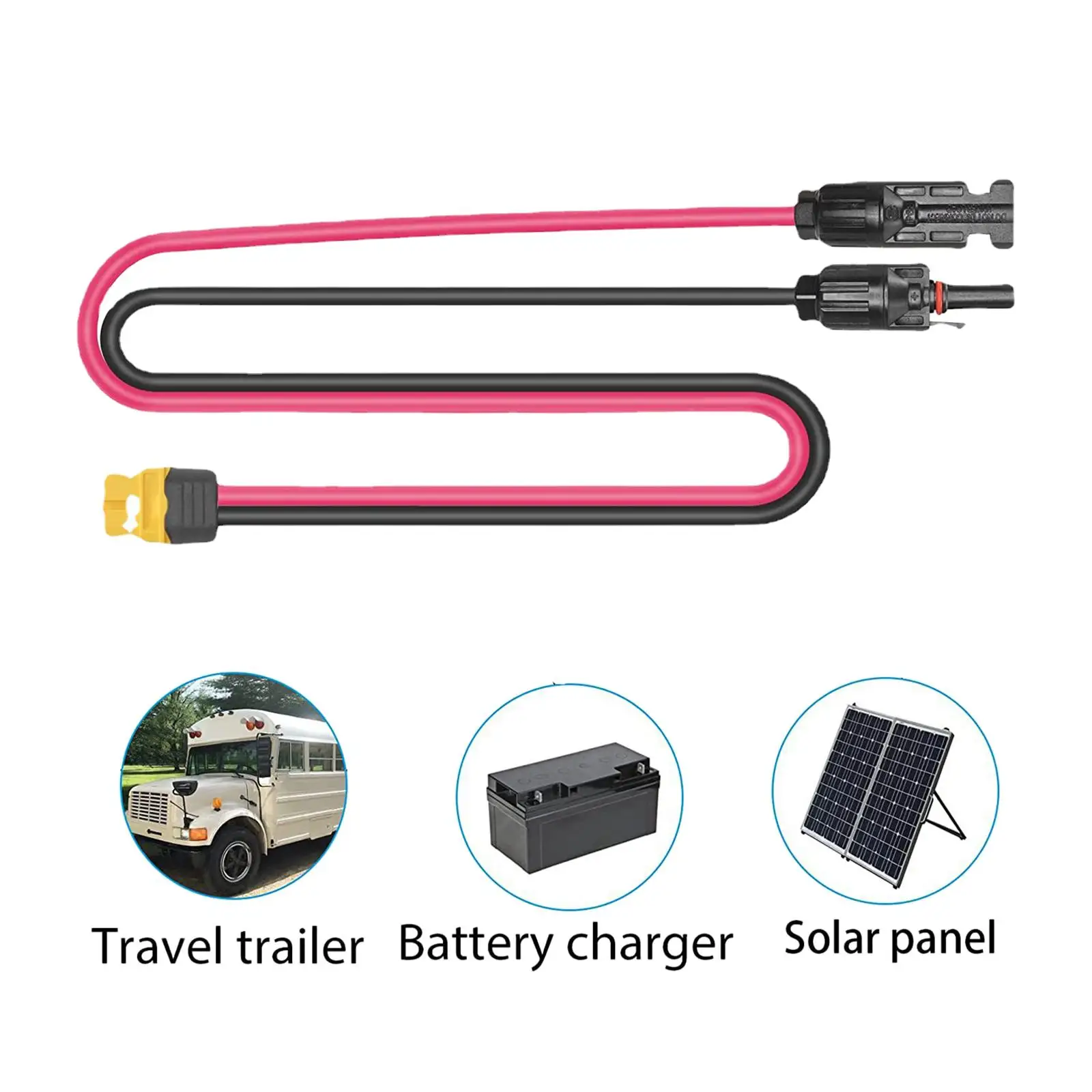

Portable Solar Charge Cable Male Female Connector Silicone Wire Harness XT60 Adapter for Generator Battery pack RV