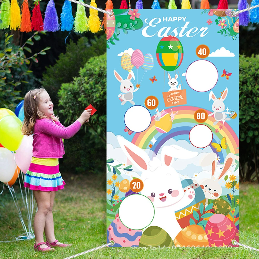 1 шт. пасхальный мешок с песком игровой флаг кролик пасхальное яйцо узор