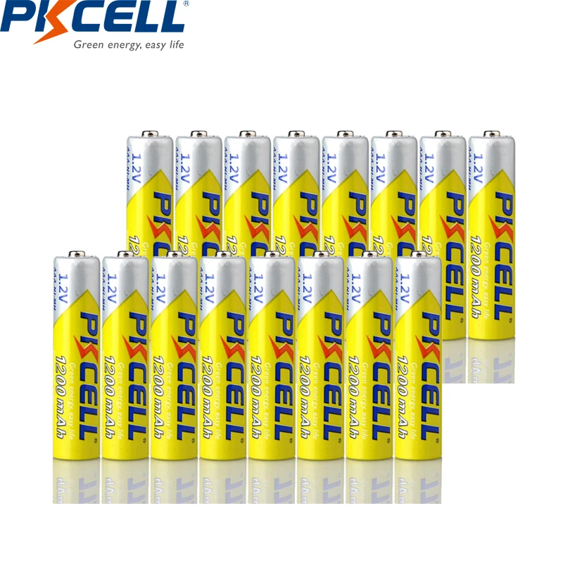 

16PC PKCELL 1200MAH AAA Battery 1.2V Ni-MH aaa Rechargeable Batteries with 4PC Battery Hold Case Box for aa/aaa battery