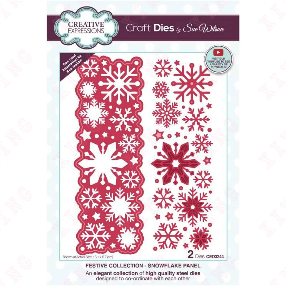 

Festival Snowflake Panel Craft Die New Metal Cutting Dies Diy Greeting Card Handmade Decoration Mold Embossing Reusable Template
