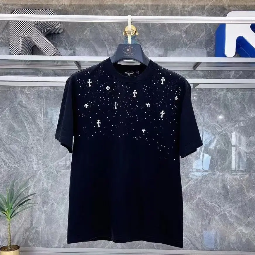 

Высококачественная летняя новая мужская Модная приталенная дышащая футболка с круглым вырезом и короткими рукавами