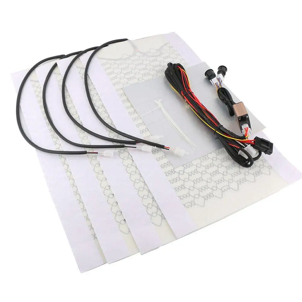 

Car Seat Heating Universal Modified High And Low Grade Switch Pieces Carbon Small Heating Round Pad Two-seat 4 Fiber X7V3