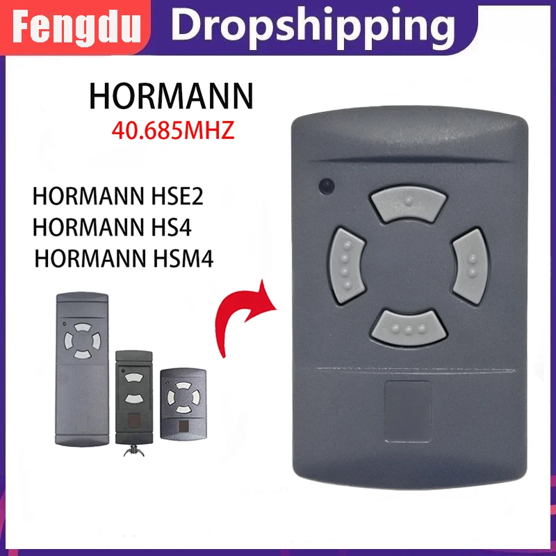 

HORMANN 40.685MHz HSE2 HSE4 Garage 40 mhz garage hormann Remote Low Frequency Duplicator Grey ButtonGate Garage Door Remote