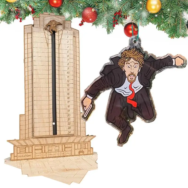 

Die Hard Advent Calendar | Wooden Advent Calendar 2022 Die Hard | Hans Gruber Falling Off Christmas Countdown Calendar (Calendar