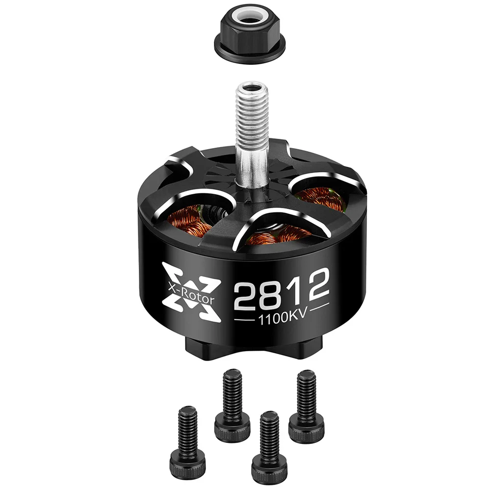 4 шт. HOBBYWING Xrotor 2807/2812 900/1100/1300KV 4-6S 1500KV 4-5S/1700KV 3-4S черные бесщеточные двигатели для