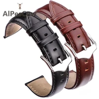 genuine leather watch band bracelet women men brown black smooth soft cowhide strap accessories 18 19 20 21 22 24mm watchband