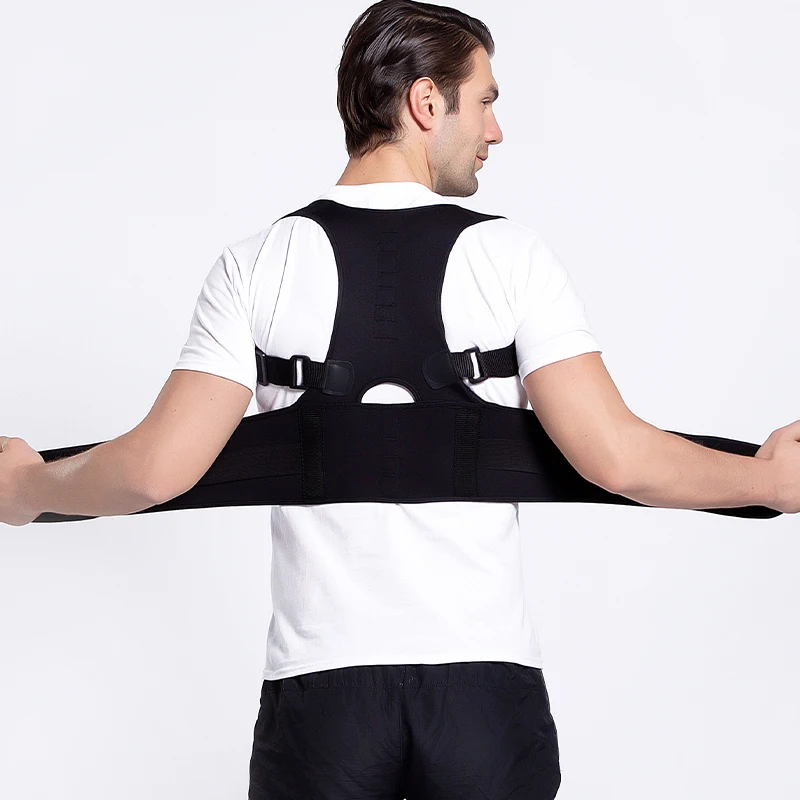 

Компрессионная поддержка поясницы, мужской ремень для осанки, подтяжки тела, корректор, пояс для похудения, живота, талии, спины, выпрямлени...