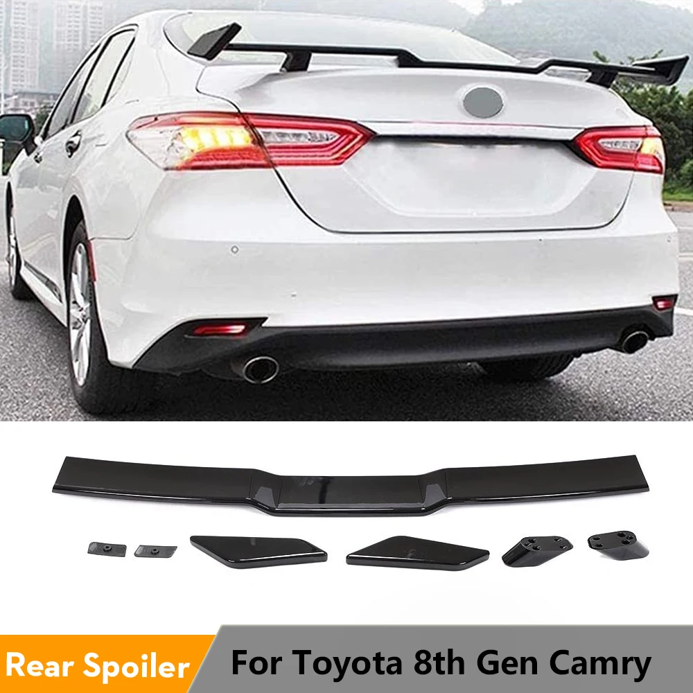 

Rear Trunk Spoiler Fits for Toyota 8th Gen Camry LE SE XLE XSE 2018-2020 Gloss Black ABS Rear Spoiler Boot Wing Lip Spoiler