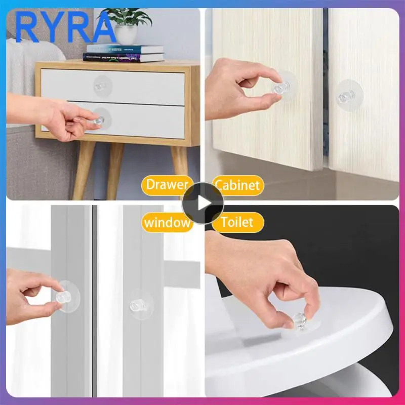 

Drawer Handle Transparent Firm Multifunction Handle No Punching Hook Hardware Auxiliary Handle Waterproof No Punching Drawer