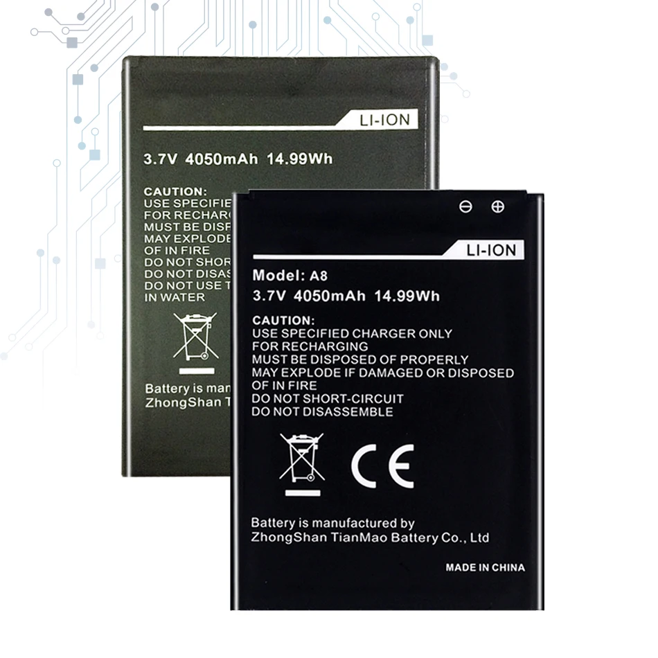 

Фотоаккумулятор для AGM A8 4050 мАч, Новые запасные аккумуляторы для AGM A 8 Smart, li-ion батарея