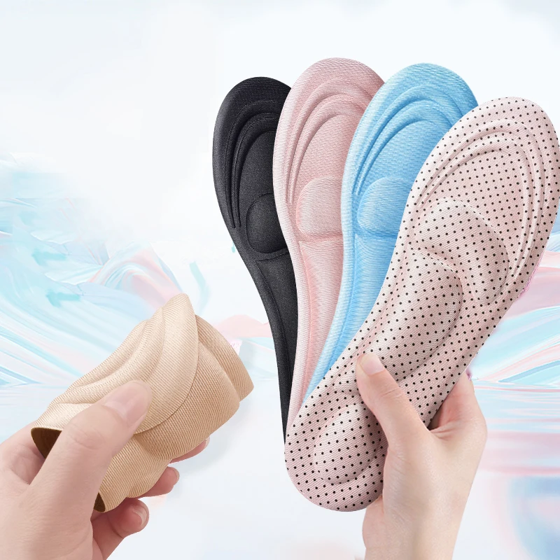 

4D Memory Foam Insoles for Feet Man Women Sneakers Breathable Deodorant Running Cushion Shoe Arch Support Pad Sole