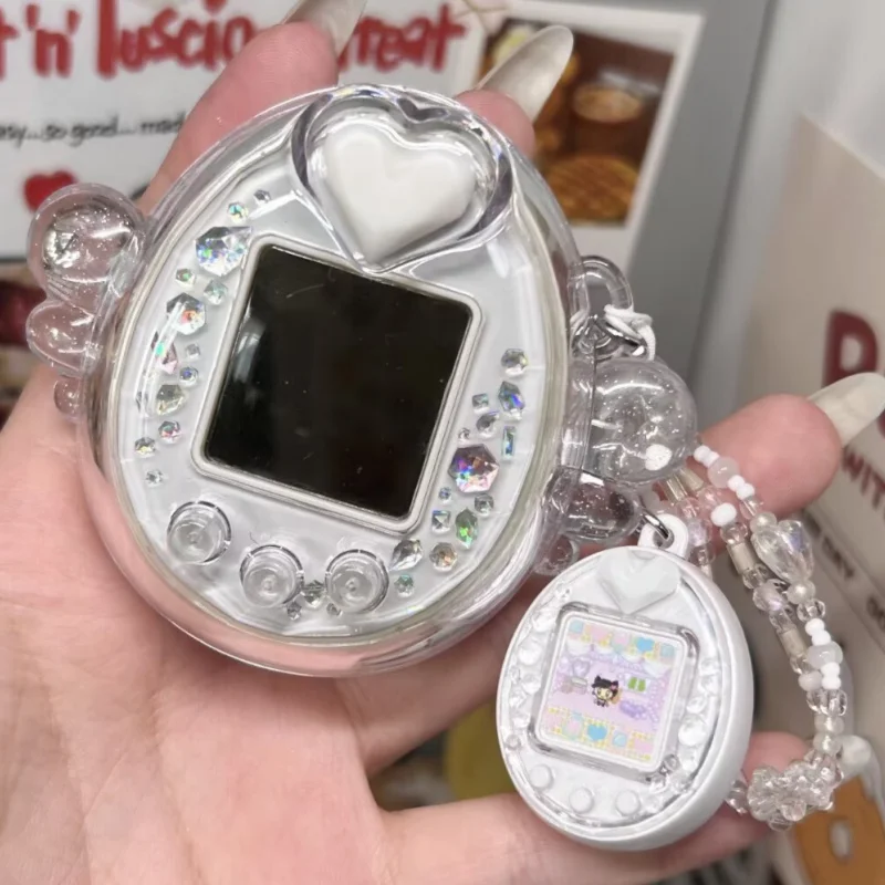 Фото Защитный чехол Tama Gotchi Ultra Clear Crystal Angel Heart, прозрачный блестящий чехол Tama Gotchi Ps Id Idl Meets Mix 4u 4u Plus №1
