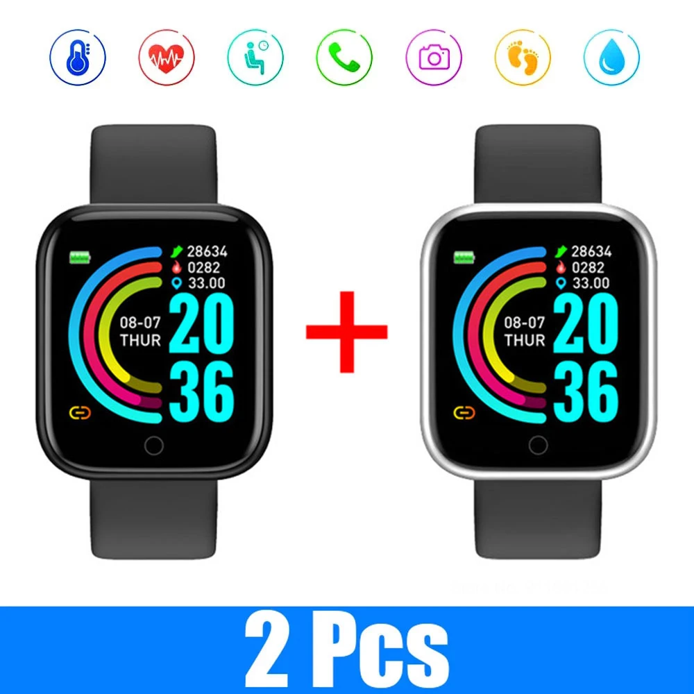 

NEW2023 Y68 Smart Watch Men 2021 Smartwatch Heart Rate Blood Pressure Sleep Motion Tracking Monitoring Smart Bracelet for Androi