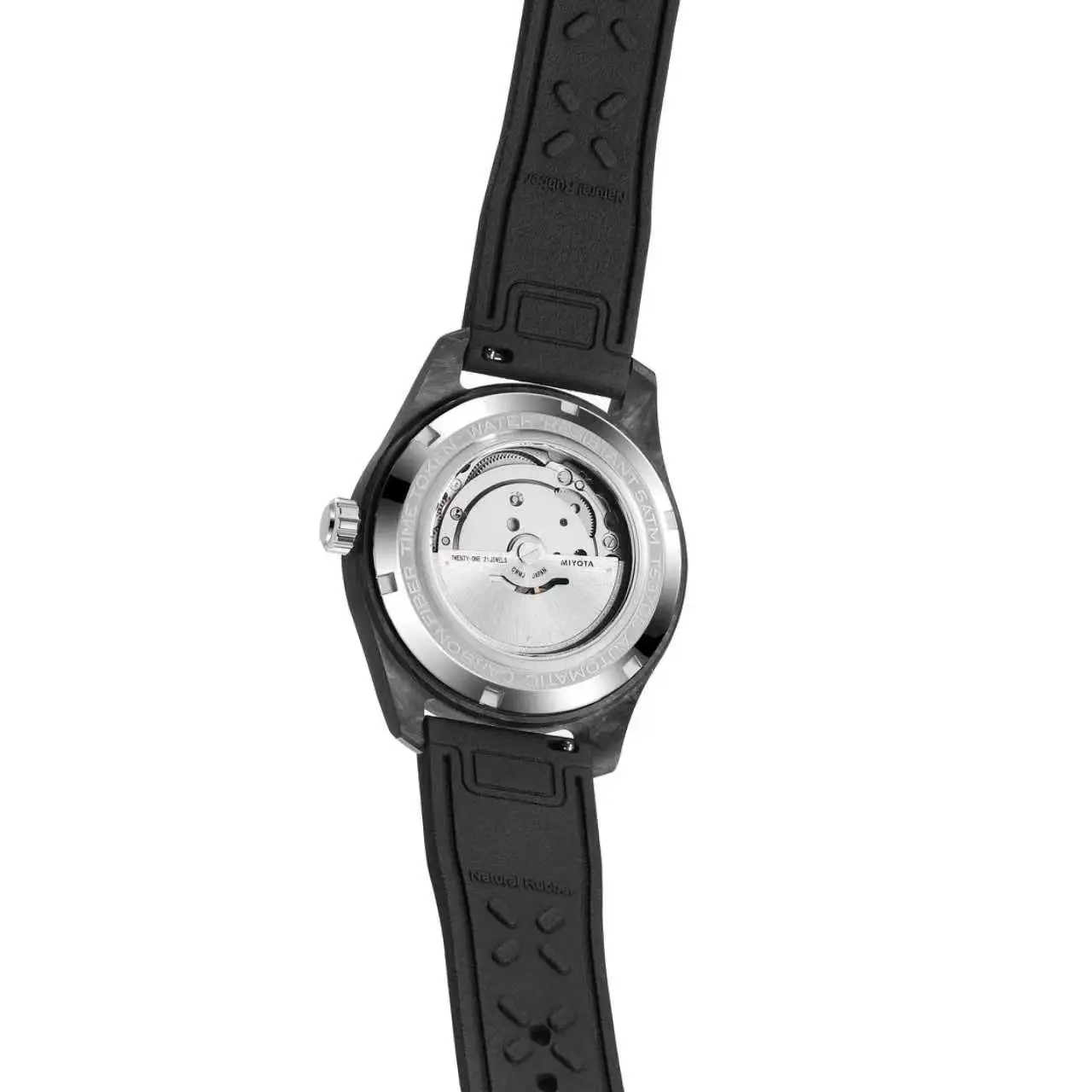 Фото Мужские автоматические механические часы TIME TOKEN с корпусом из карбона, светящимся календарем, водонепроницаемостью 10 бар, часы для дайвинга T537 №5