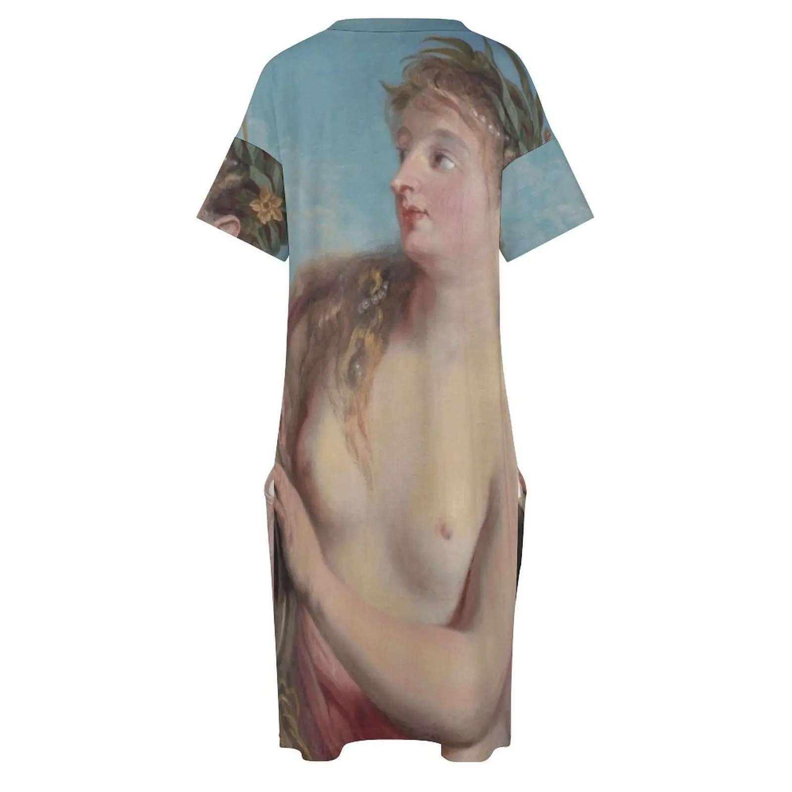 Nymphe de fontaine-Антуаан Ватто свободное платье с карманами одежда для выпускного