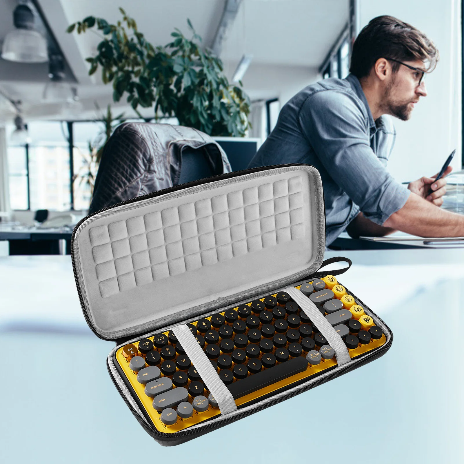 Портативный чехол для ПК с жесткой клавиатурой водонепроницаемый защитный Logitech