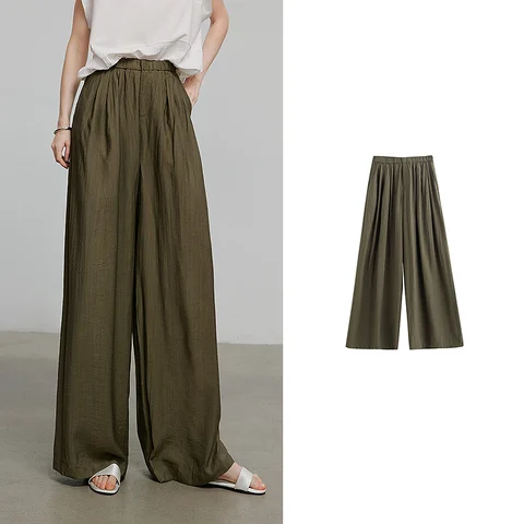 Pantaloni casual pentru femei Toyouth 2025 Pantaloni lungi de vară 8527002
