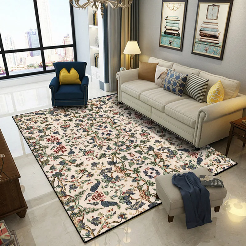 

Home Carpet Pastoral Decoration Carpet American Flower Flower Door Mat Bedroom Living Room Non-Slip Bedside Carpet Floor Mat