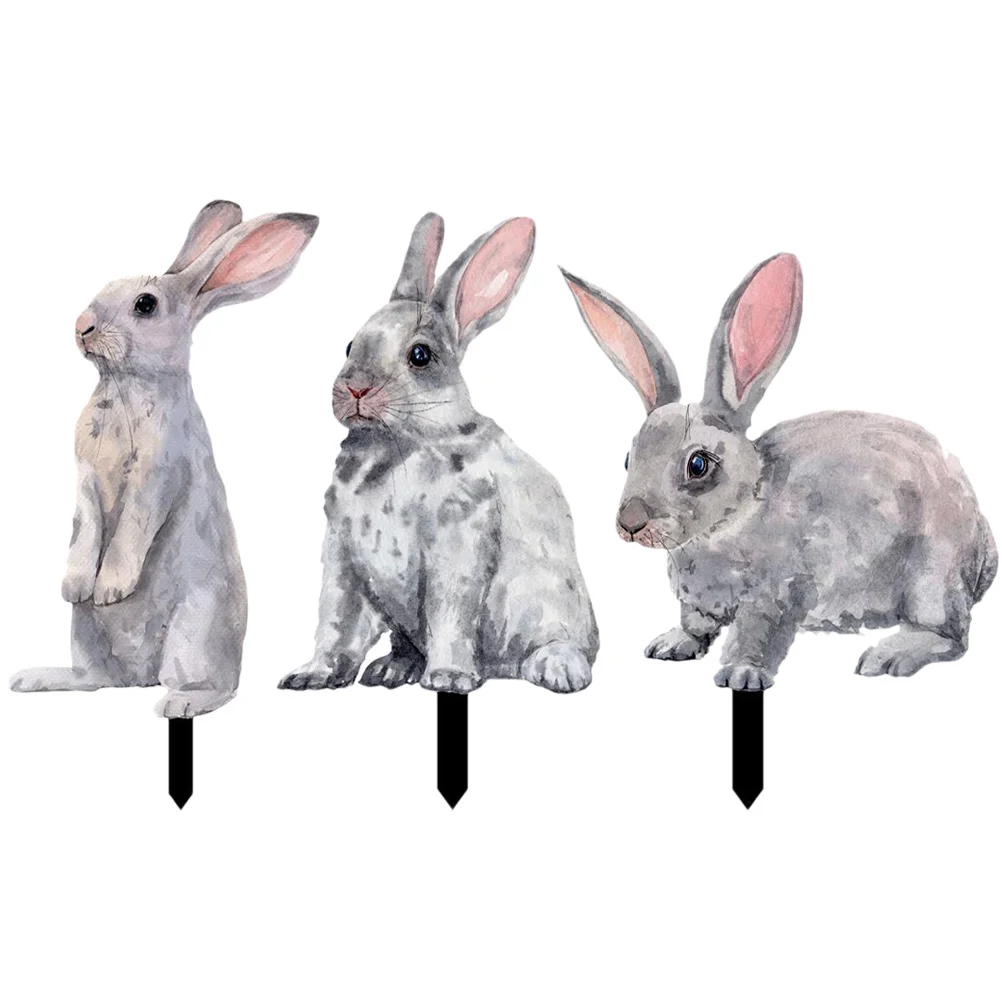 

Кролик, садовый знак на колышке, Пасхальный кролик, двор, украшение для дорожек, двора, уличные счастливые знаки, украшение для моркови, лужа...