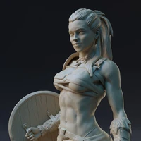 124 75mm 118 100mm resin model kits beautiful girl gladiator figure unpainted no color rw 025
