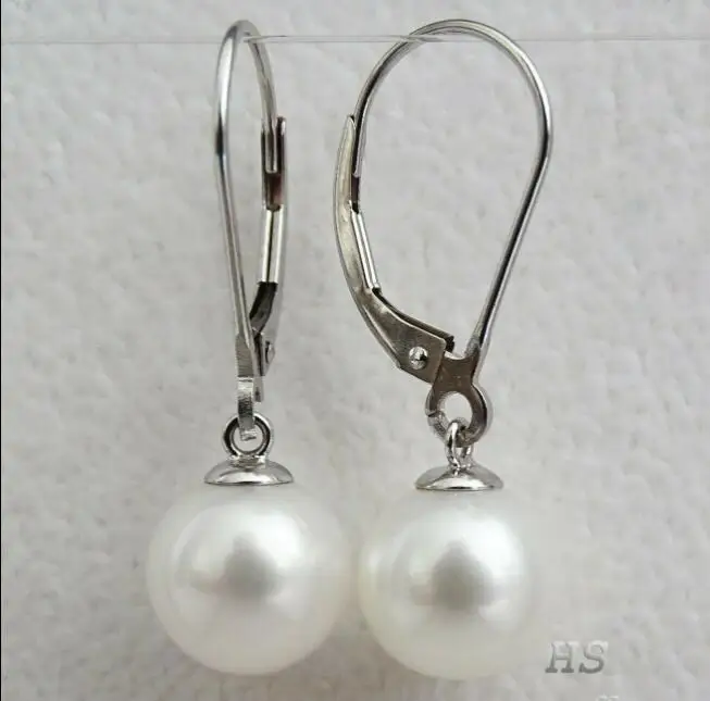 

AAA++ Round 10mm South Sea Pearl Hoop Earrings