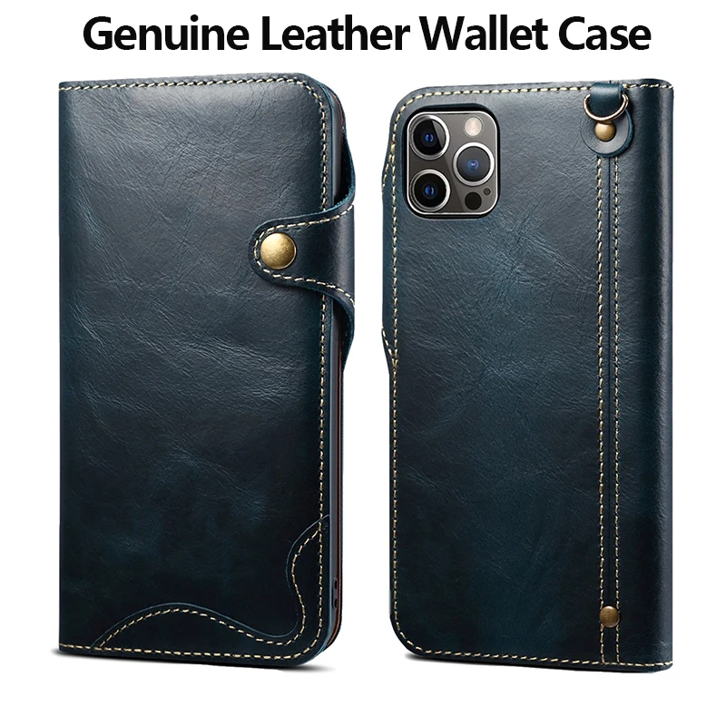 

xXx cuir véritable pour iPhone 13 Pro Max 14, coque de luxe Business, étui portefeuille pour Mini téléphone 12