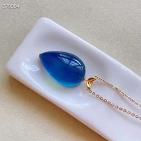 natural blue aquamarine quartz rare pendant brazil 2414 6mm women 925 sterling silver aquamarine deep blue necklace aaaaa