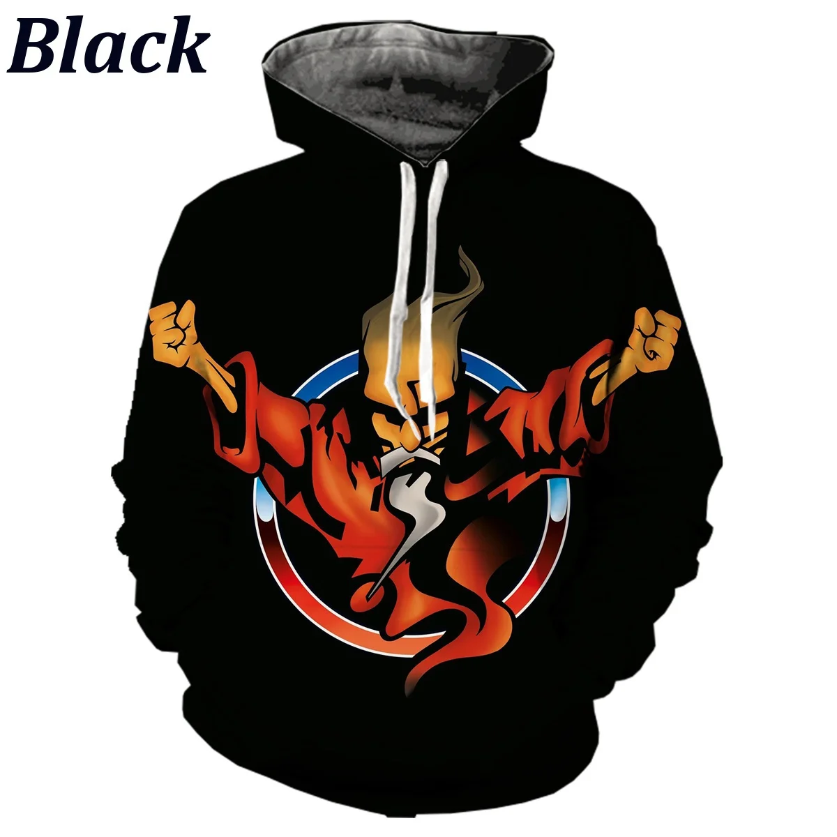 

Autumn Winter Harajuku Men/women's Punk Print 3D Cartoon T-Thunderdome Long Sleeves Hip Hop Hooded Hoodies Sweatshirts