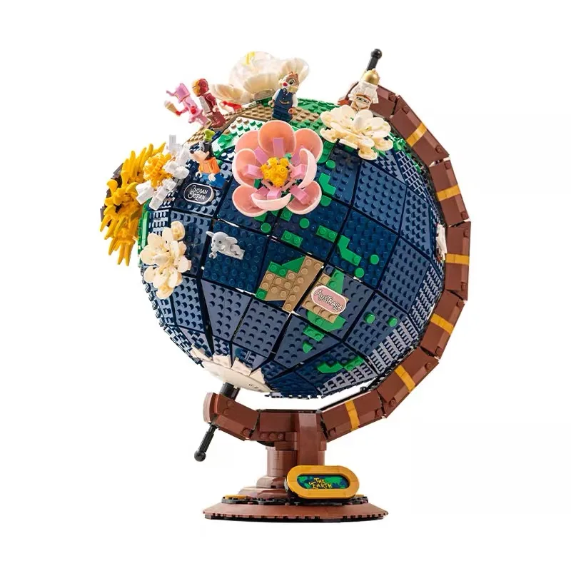 

Creative Colorful World With Flowers Dolls Earth Globe Map 21332 Model Building Blocks Bricks Educational Bricks Toys for Kids