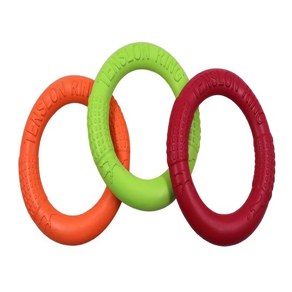 

Dog Toys Pet Flying Discs Dog Training Ring Puller Resistant Bite Floating Toy Puppy Outdoor Interactive Game Playing 18cm