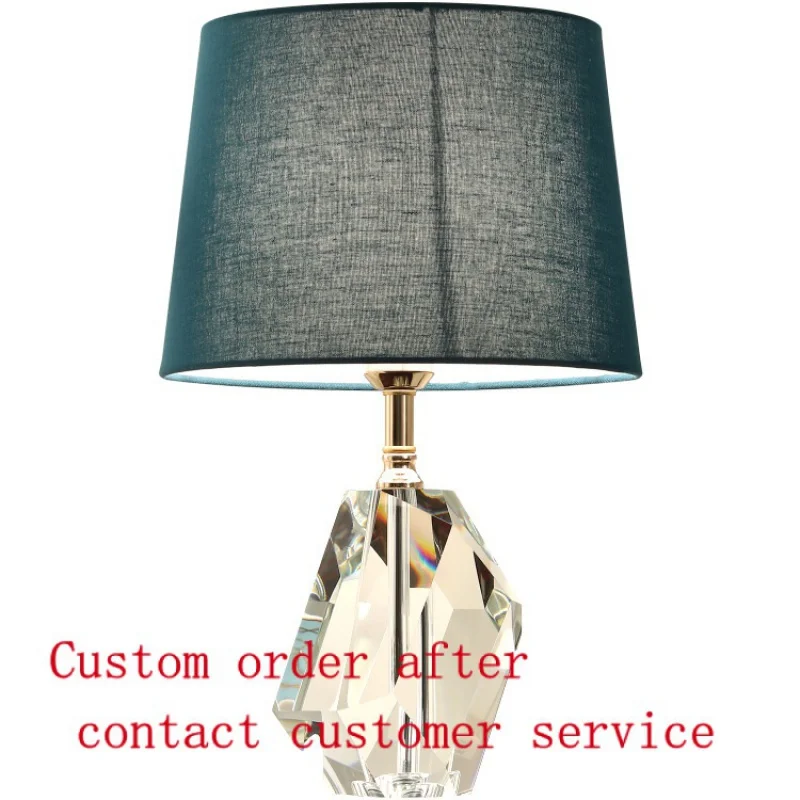 

Simple style Handmade Clear Glass Table Lamp Unique Design Metal Material Luxury Crystal Table Lamps