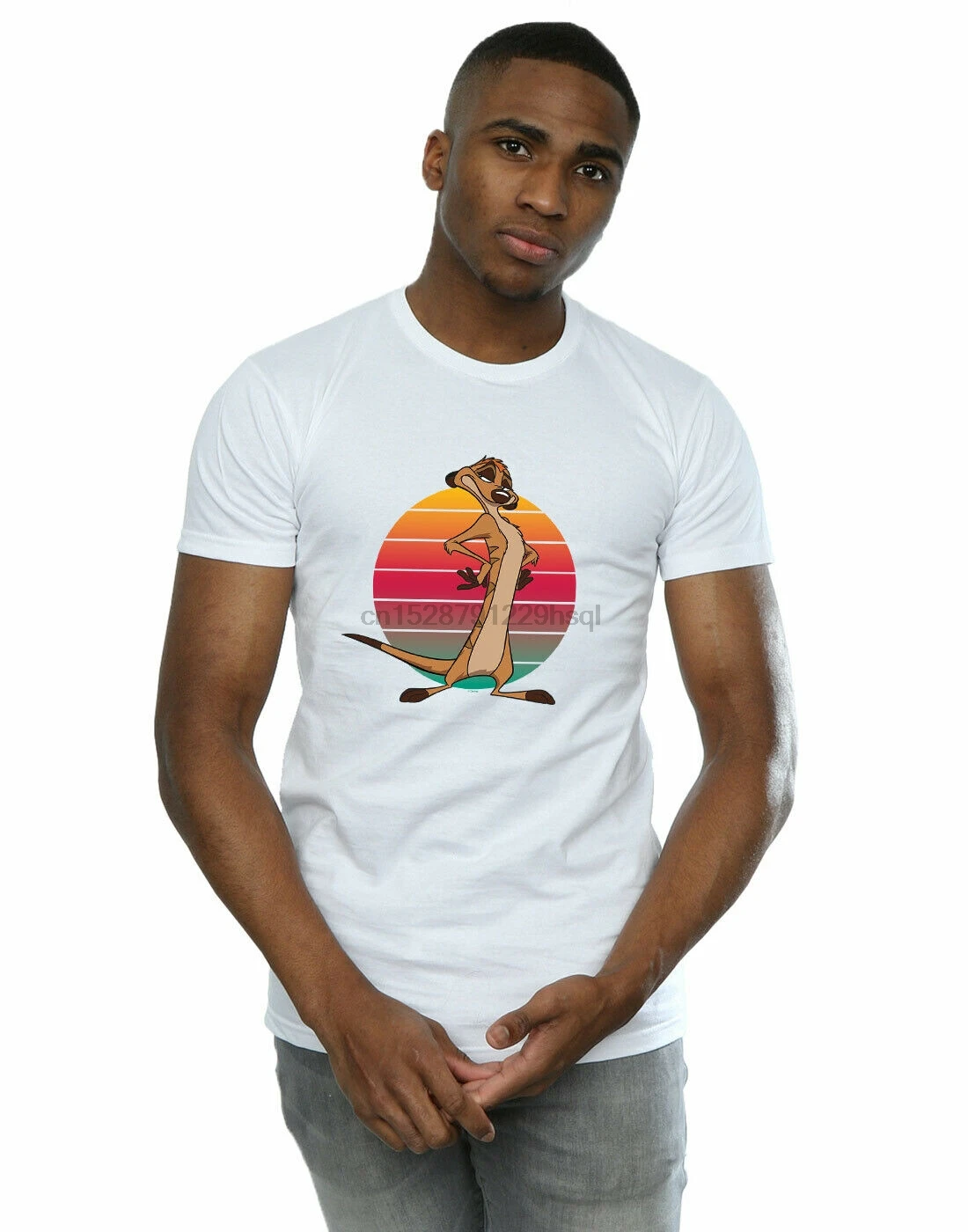 

New Men The Lion King Timon Sunset T-Shirt