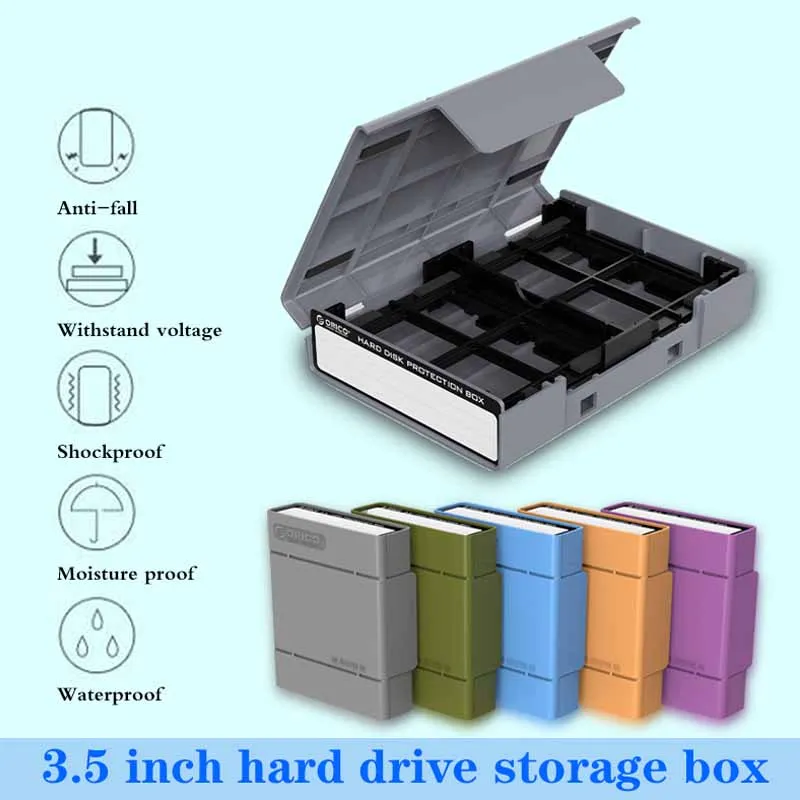 

Защитный чехол для жесткого диска SSD M.2 с этикеткой для 2,5/3,5 дюймового жесткого диска SSD HDD жесткого диска водонепроницаемый бокс для хранени...