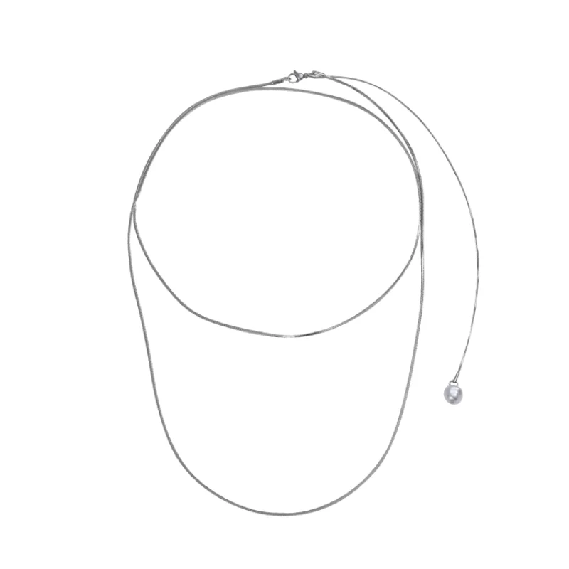 

Original New Style Extra Long Slim Snake Bone Chain Necklace with Personalized Matching Accessories