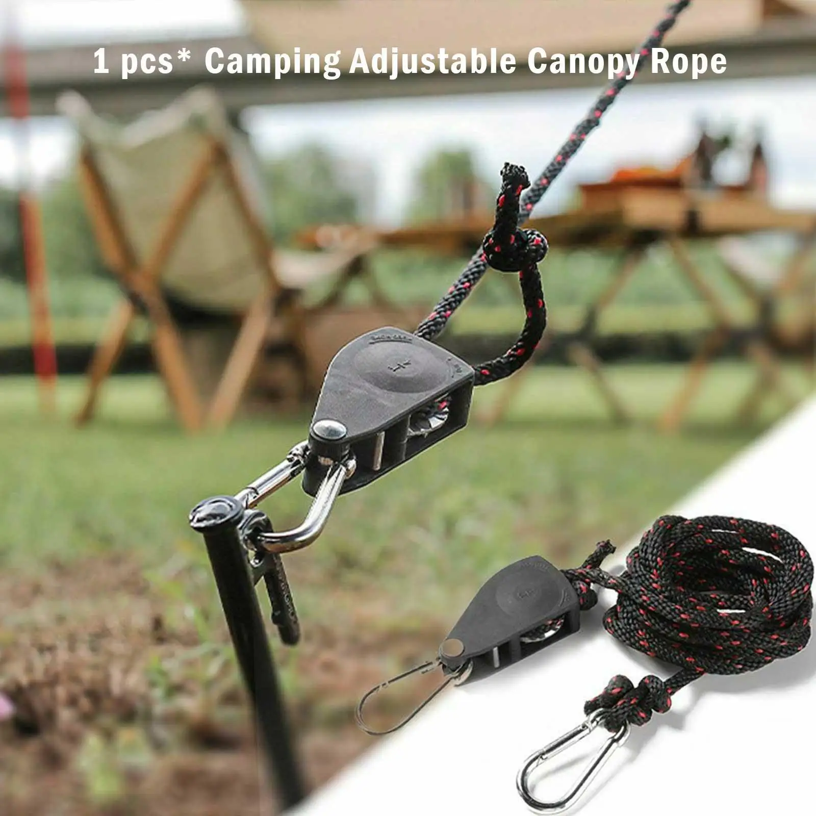 

1 шт., регулируемая веревочная застежка для палатки, регулируемая Регулируемая Веревка для кемпинга E8k3