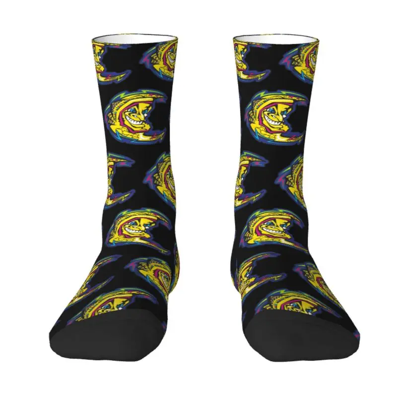 

Rossi Mens Crew Socks Unisex Kawaii Half Moon Hip Hop Spring Summer Autumn Winter Dress Socks