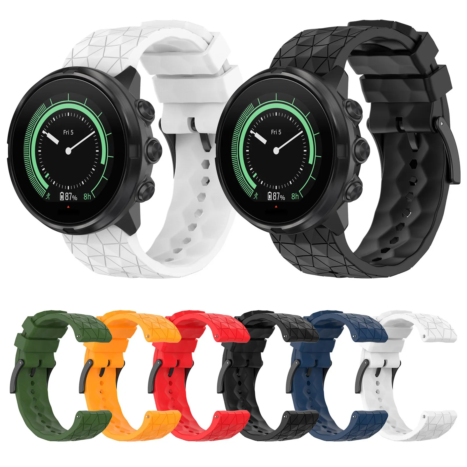 

Soft Silicone Watchband For SU UNTO9/9 Baro 24mm Replacement Strap For SU UNTO D9 Sports Smart Watch Strap Bracelet