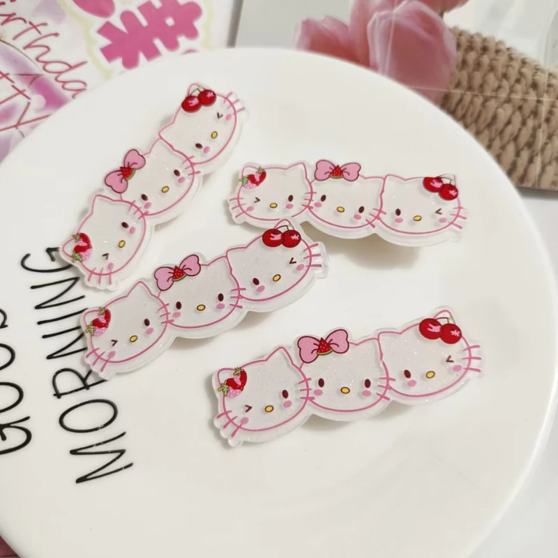 

Kawaii Sanrio Anime Hello Kitty Cute Cartoon Bangs Clip Sweet Hair Clip Hair Accessories Cute Things for Girls
