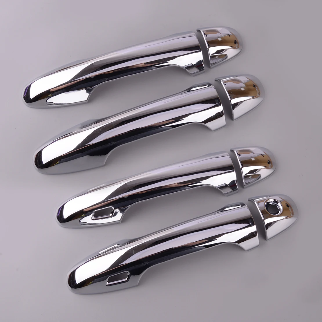

1 Set Car Exterior Door Handle Cover Trim Smart Keyhole Fit for Toyota Tacoma 2016-2018 2019 2020 2021 2022 Silver Chrome ABS