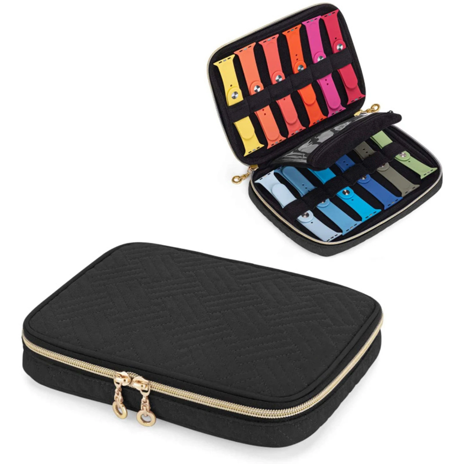 

Watch Storage Bag Waterproof Dustproof Anti Falling Large Capacity Easy to Carry Multifunctional Strap Storage Bag