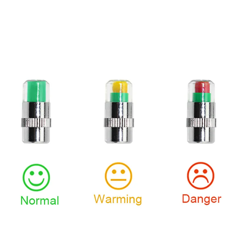 

4Pcs Car Wheels Tire Pressure Sensors Wheel Caps Pressure Monitor Valve Stem Sensor Indicator Outdoor Diagnostic Repair Auto