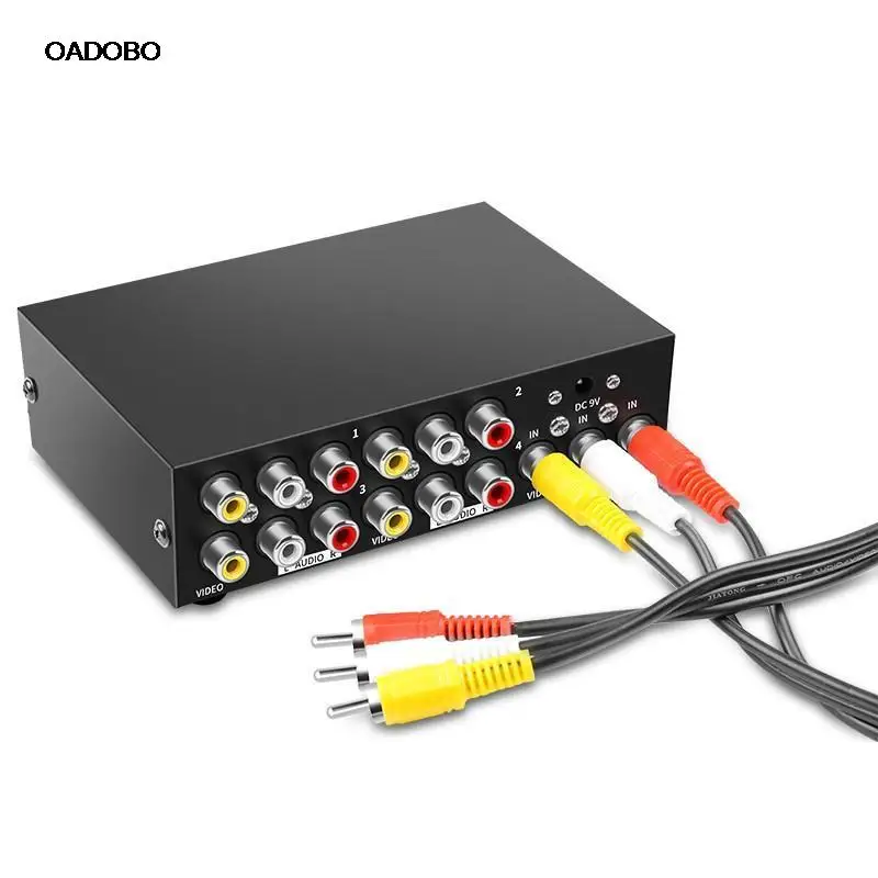 

Дистрибьютор AV, Аудиовизуальный делитель AV1 точки, 4 экрана, один в четыре, 1 drag 23 lotus