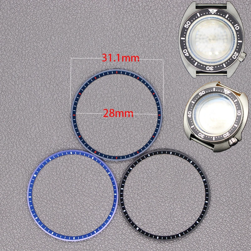 31.1mm Chapter Case Rings Fit SKX007 SKX009 SKX013 Japan SKX tuna mod Samurai Turtle Cases Replace Accessories Watches Parts